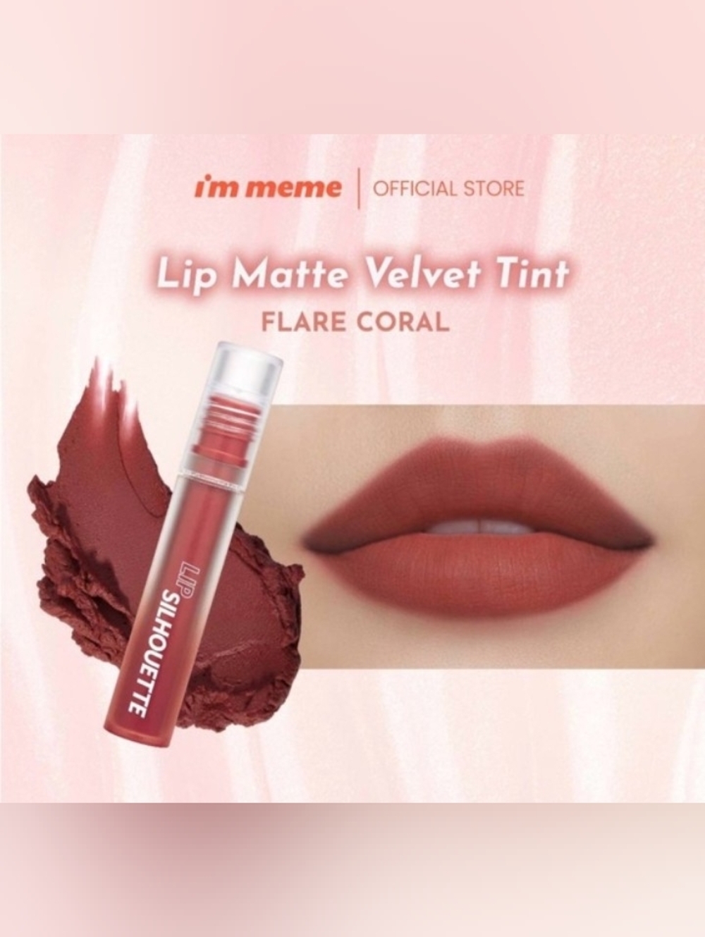 I'm Meme Lip Silhouette Matte Velvet Tint- Flare Coral